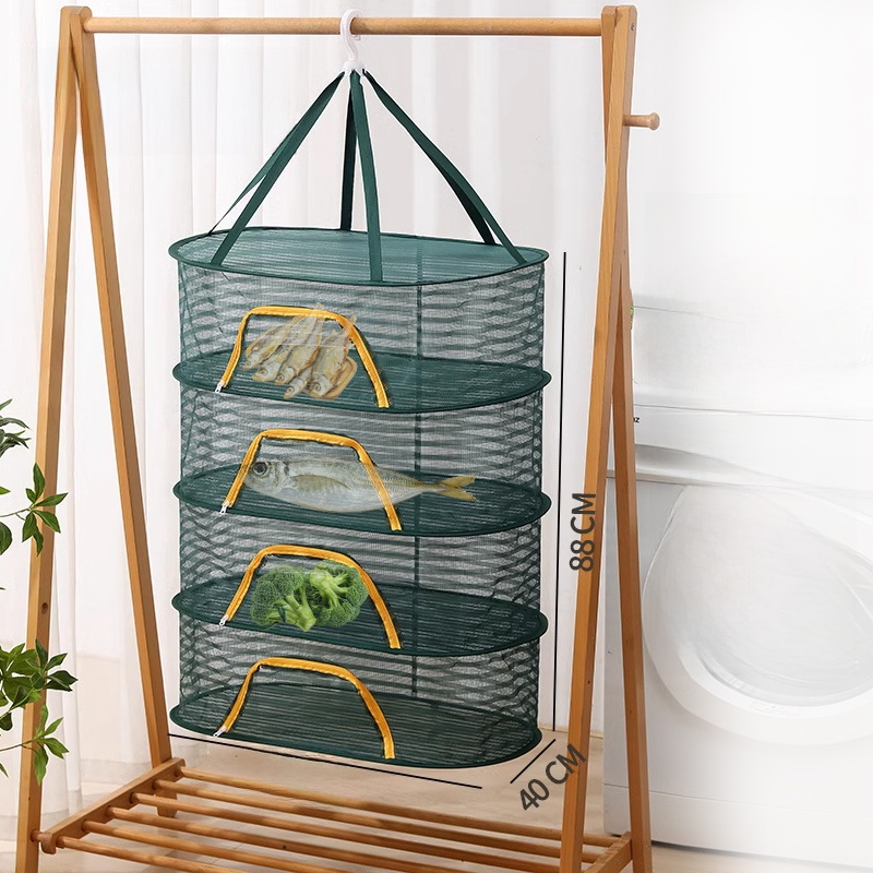 Food Storage Net - ชั้นวางอาหารแบบหนาหลายชั้น ตาข่ายตากผัก ตาข่ายตากปลา ตาข่ายตากแตงโม ตาข่ายตากมันเทศ ป้องกันแมลง