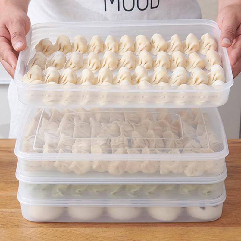 Food Storage Cabinet For Kitchen - กล่องเก็บของในครัวแบบโปร่งใส กล่องจัดระเบียบตู้เย็น ภาชนะพลาสติกเกรดอาหารสำหรับใส่ผลไม้ ผัก เนื้อสัตว์ เกี๊ยว