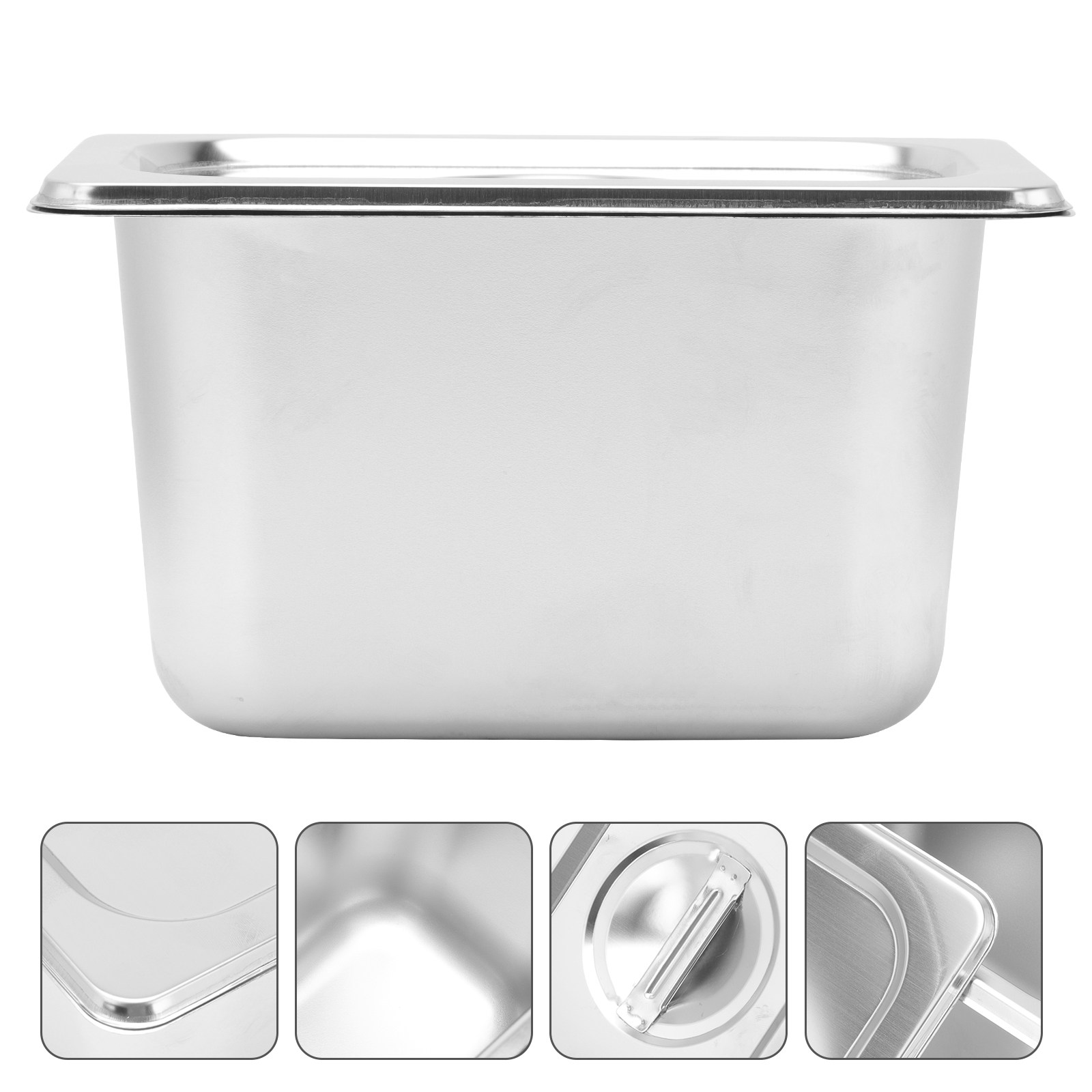 Food Storage Vegetables - ชุดภาชนะเก็บอาหารสแตนเลส 1 ชุด พร้อมฝาปิดแน่นหนา สำหรับใส่ผลไม้ ผัก