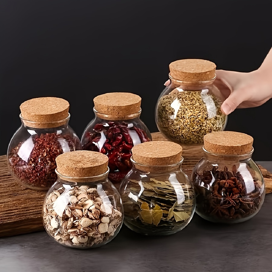 Food Storage Set Glass - กระปุก penyimpanan gelas ใสขนาด500มล. โถภาชนะขนาดเล็กสำหรับตกแต่งกาแฟเครื่องเทศลูกอมเกลือคุกกี้เครื่องปรุงรสน้ำตาล