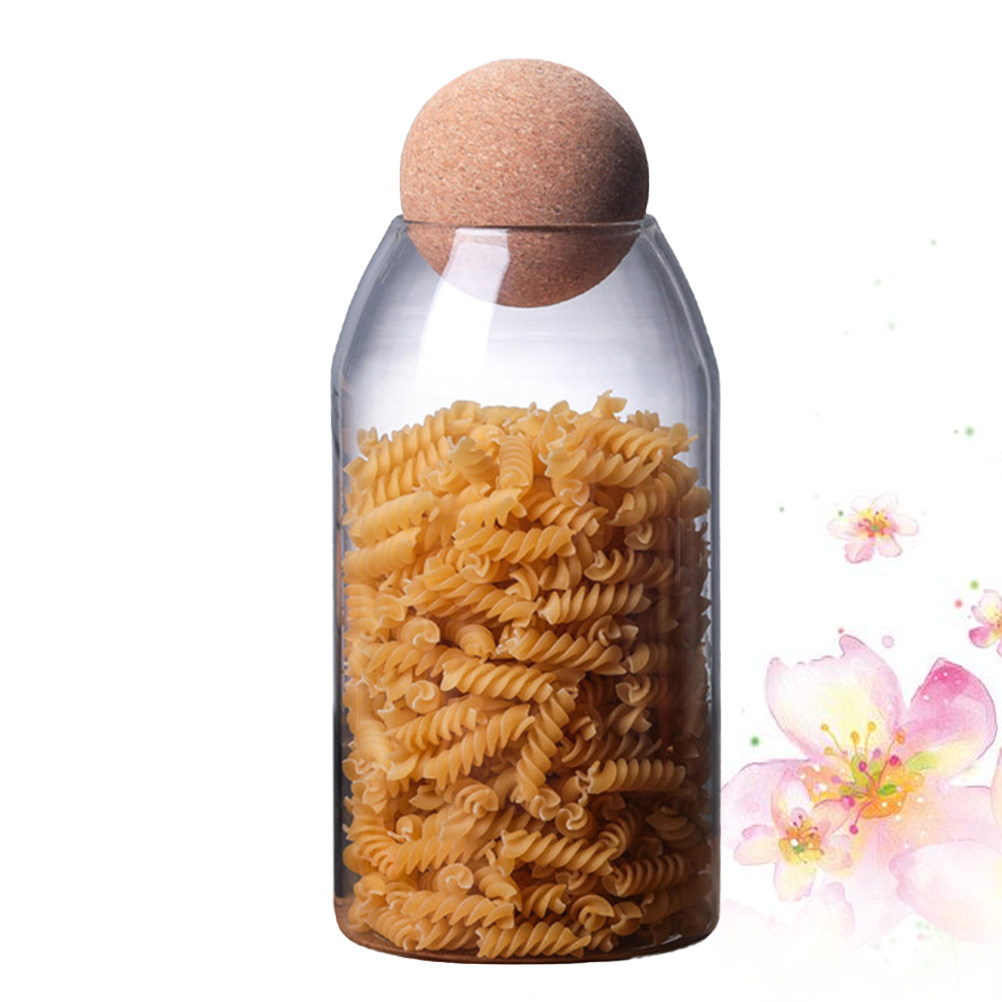 Food Storage Set Glass - โถแก้วเก็บของ บอโรซิลิเกต โปร่งใส 1200 มล. กระปุกเก็บของแบบปิดสนิทสำหรับคุกกี้