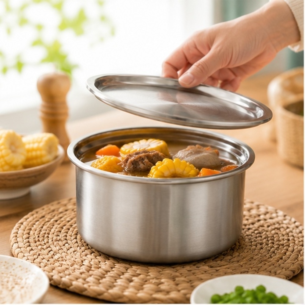 Food Storage And Preservation - ถ้วยสแตนเลส 304 พร้อมฝาปิด สำหรับนึ่งไข่ อาหารเด็ก ขนมหวาน