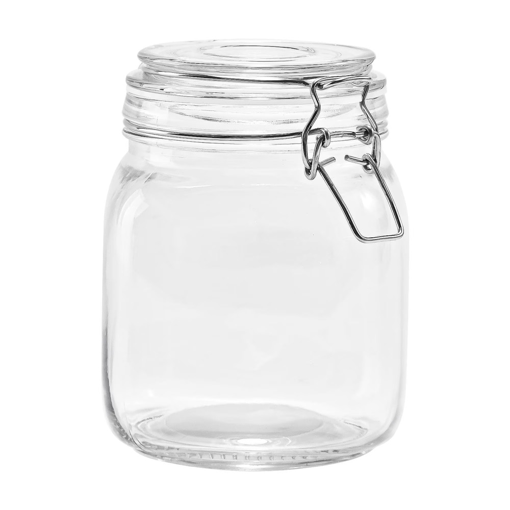 Food Storage Jars Plastic - โหลแก้วเก็บอาหาร Mainstays ขนาด 38 ออนซ์ พร้อมฝาปิดล็อคแน่นสนิท
