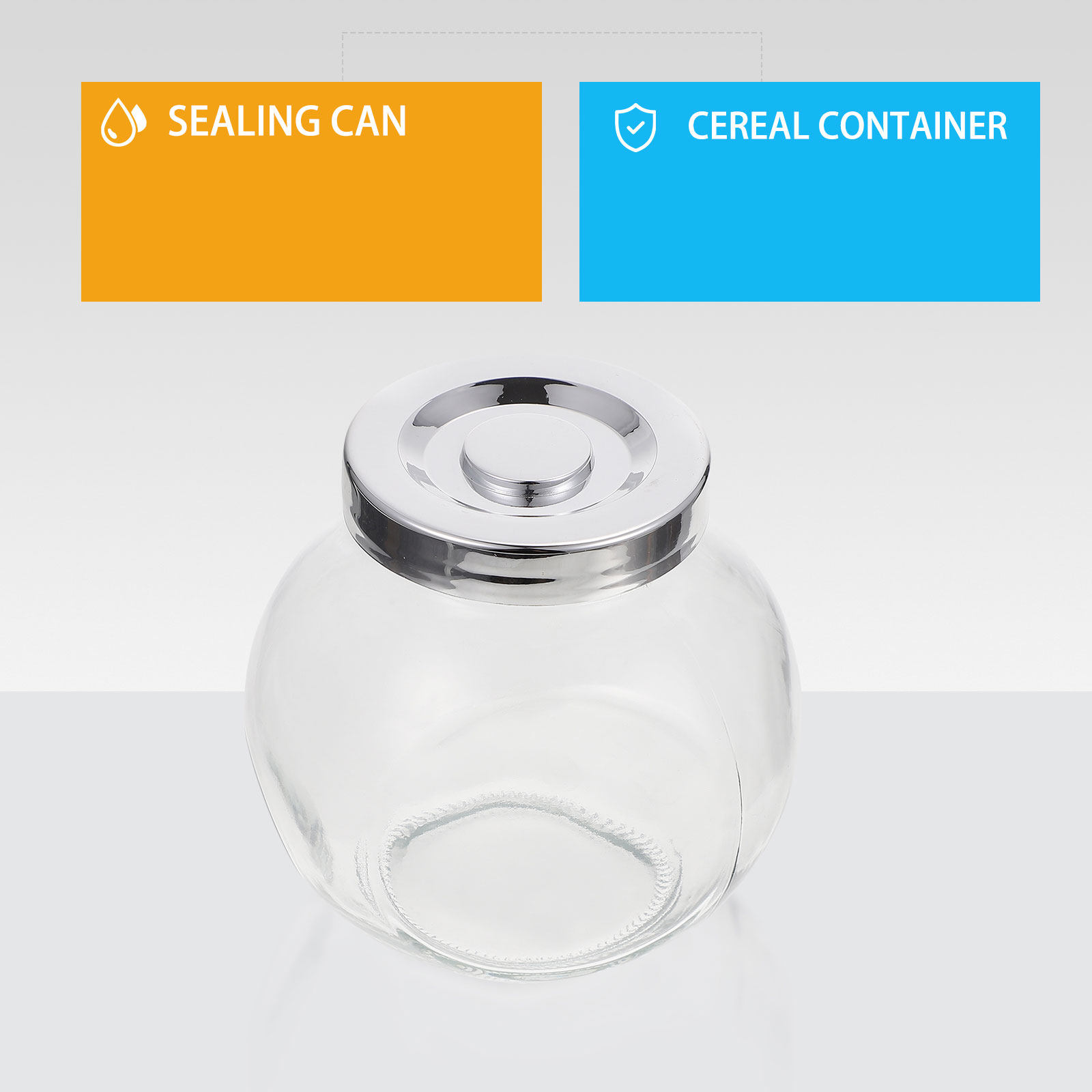 Food Storage Jars Plastic - ขวดเก็บแยมผลไม้ 2 ชิ้น ขวดเก็บอาหารในครัวเรือน ขวดแก้วบอโรซิลิเกตคุณภาพสูง ปิดผนึกกันความชื้นและฝุ่น