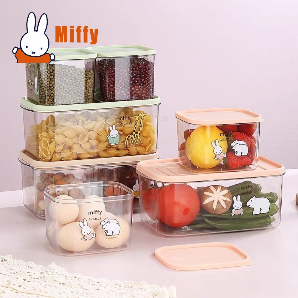 Food Storage No Pantry - กล่องเก็บอาหารมิฟฟี่น่ารัก โปร่งใส ปิดสนิท ปลอดสาร BPA ป้องกันการรั่วซึม