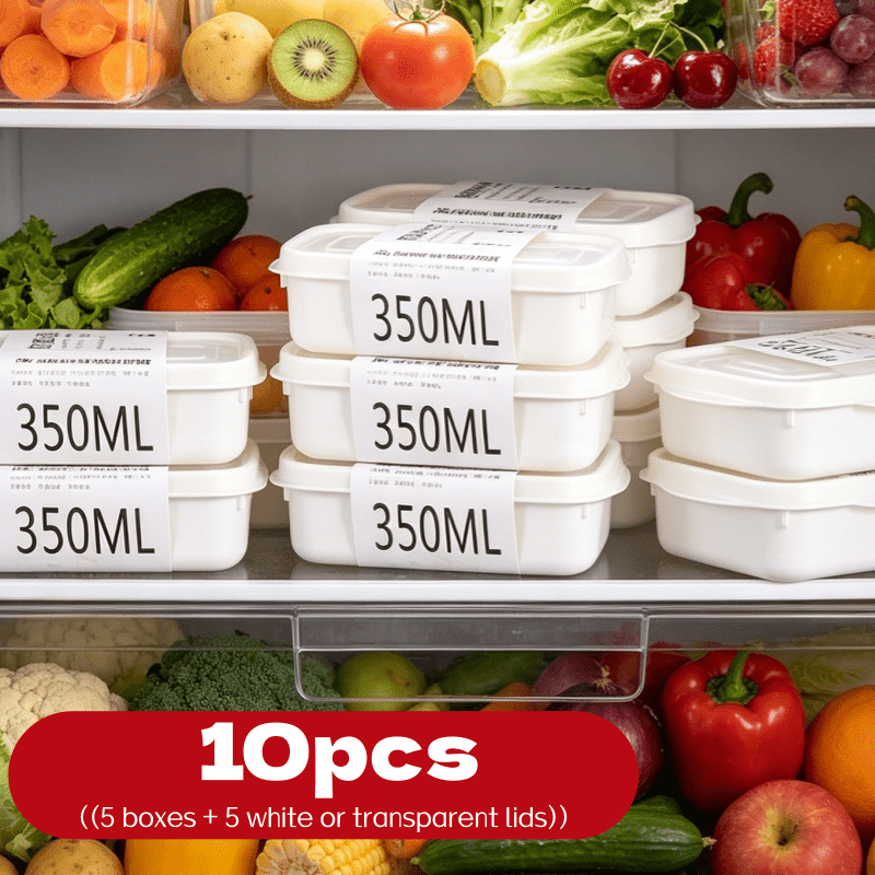 Food Storage Box Set - ชุดกล่องเก็บอาหารแบบซ้อนได้ 10 ชิ้น 5 กล่อง +