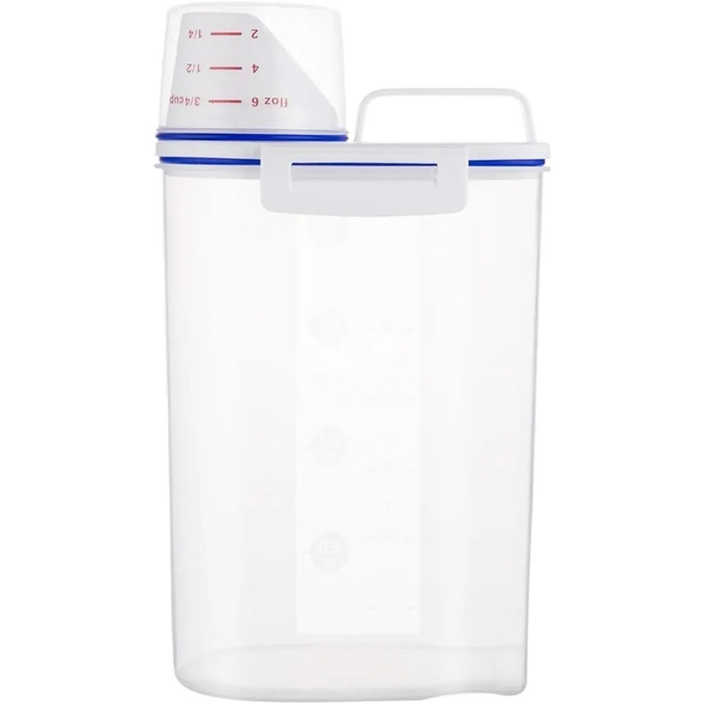 Food Storage Jars Plastic - กล่องเก็บอาหารแห้ง ข้าวสาร ปลอดสาร BPA กล่องถนอมอาหารพลาสติก กล่องปิดผนึกพร้อมถ้วยตวง