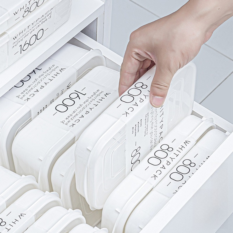 Food Storage No Pantry - กล่องเก็บอาหารสุญญากาศ ปลอดสาร BPA ป้องกันการรั่วซึม สำหรับเตรียมอาหาร ใช้กับตู้เย็น