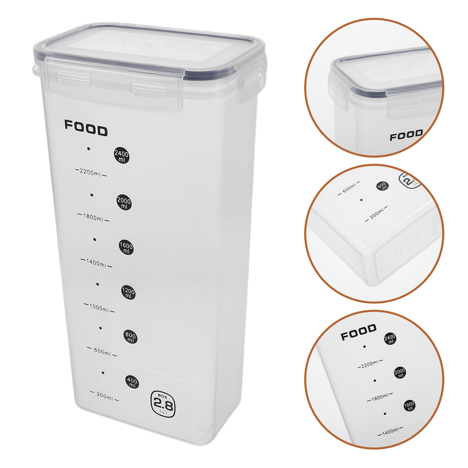Food Storage Jars Plastic - ภาชนะเก็บอาหารแห้งแบบโปร่งใส 2 ชิ้น ปิดสนิทสำหรับเก็บข้าว ซีเรียล พาสต้า