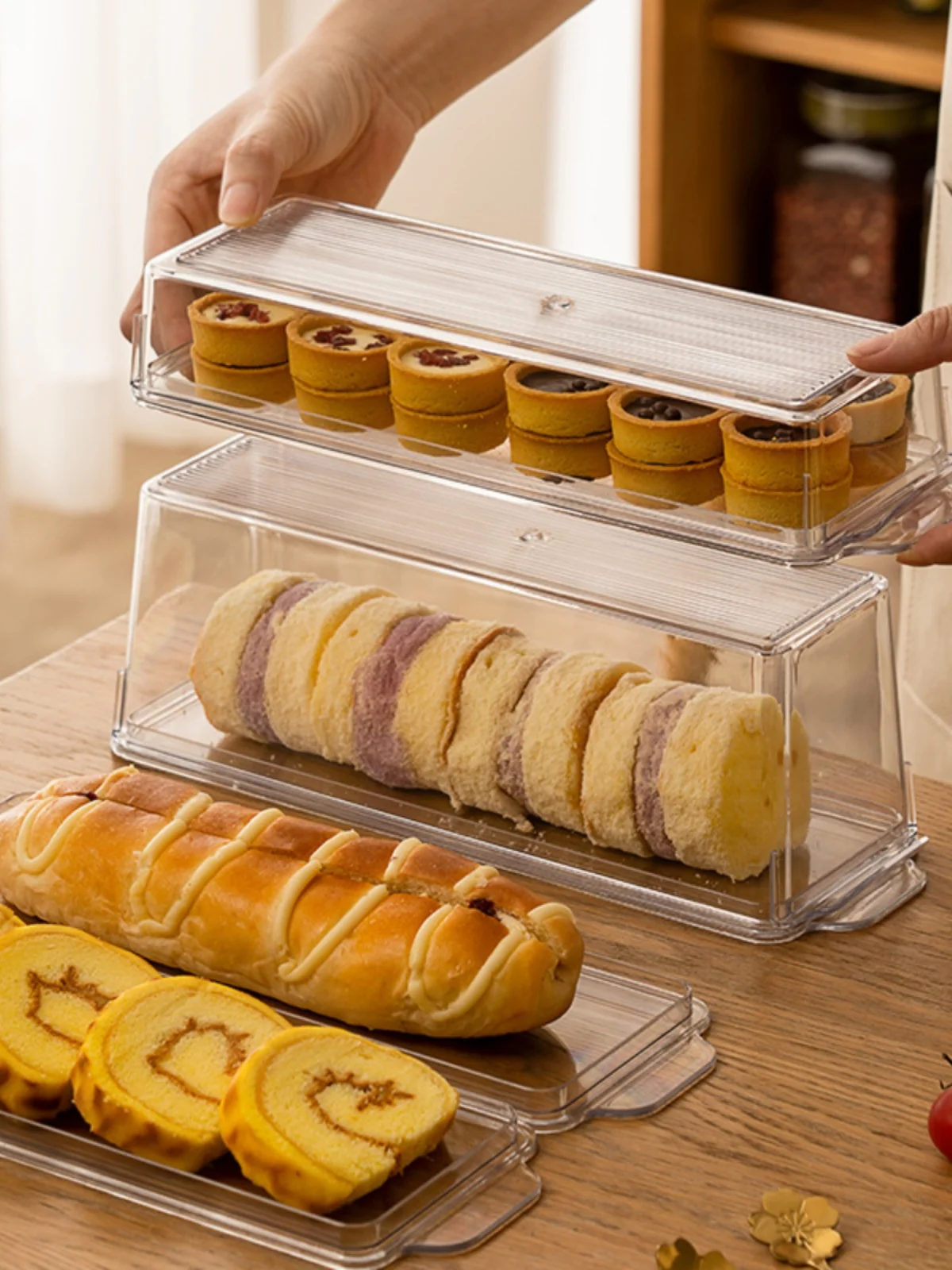 กล่องเก็บเค้กโรลเกรดอาหาร กล่อ - Food Storage And Preservation บทวิจารณ์และราคา