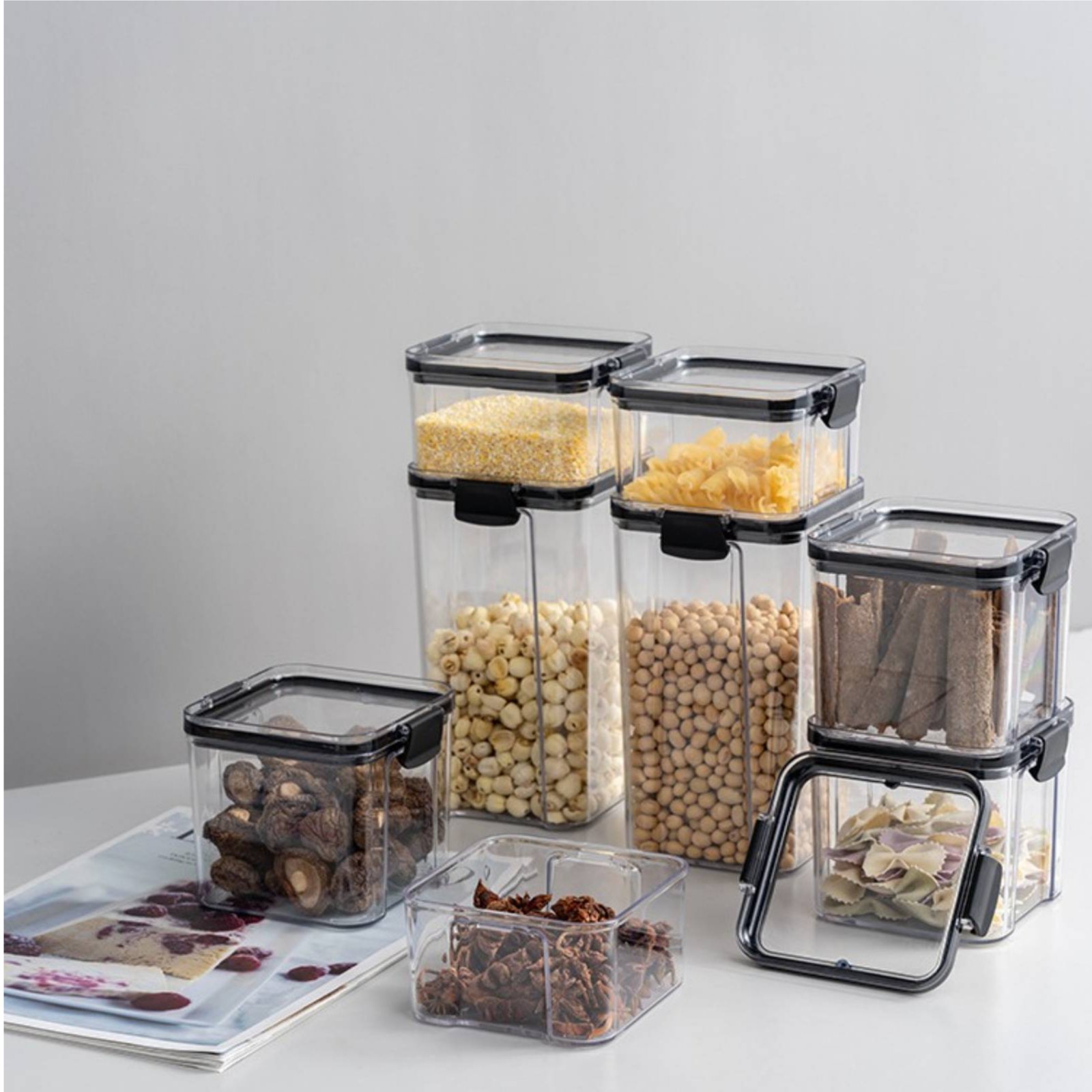 ภาชนะเก็บอาหารสุญญากาศ ทนความช - Food Storage Jars Plastic บทวิจารณ์และราคา