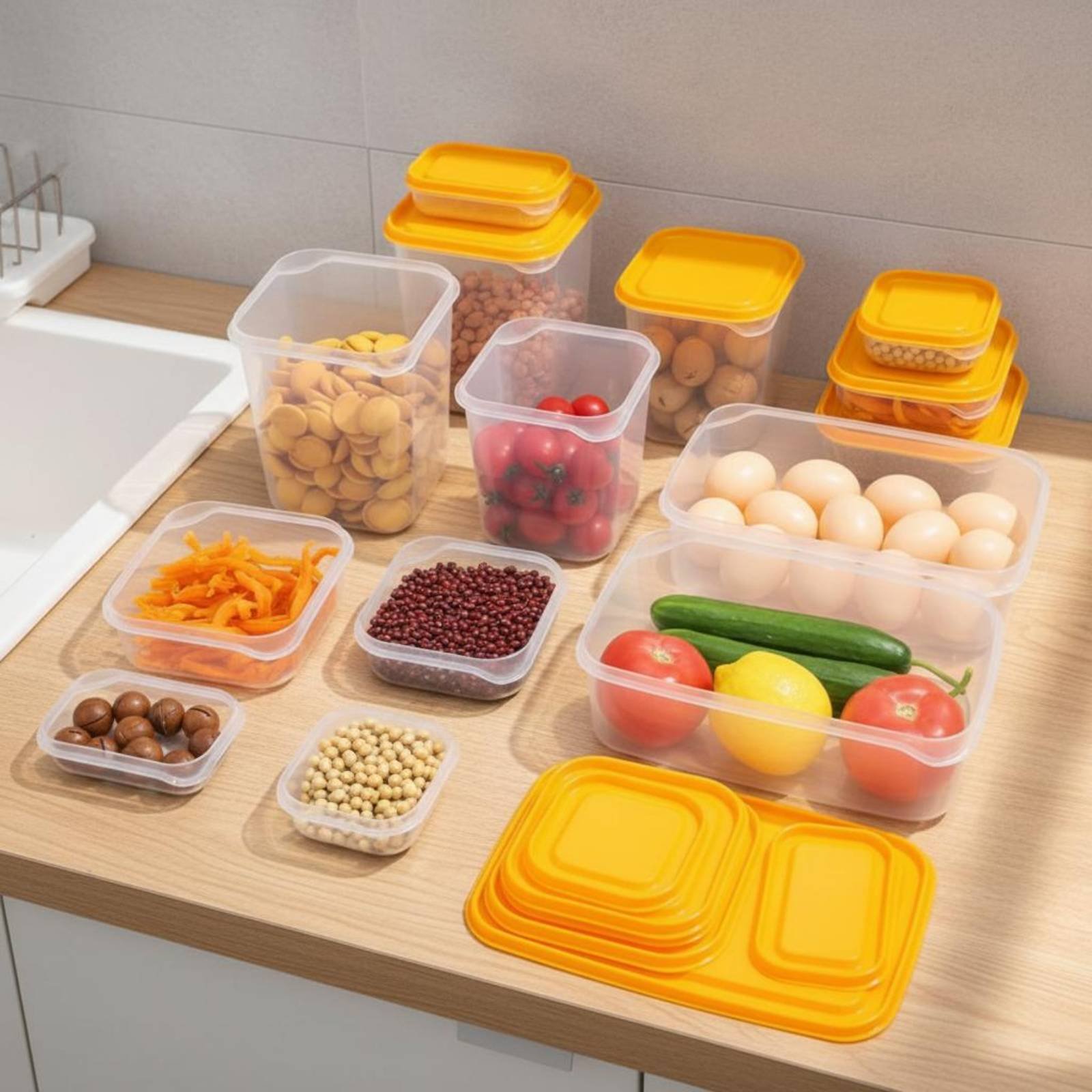 ชุดกล่องเก็บอาหารในตู้เย็น 17  - Food Storage Box Set บทวิจารณ์และราคา