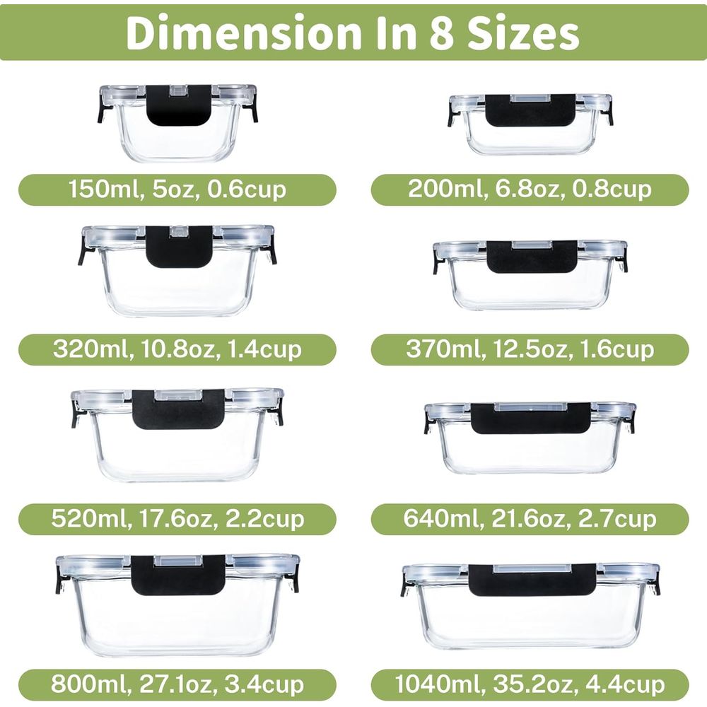 ชุดกล่องถนอมอาหารแก้วโบโรซิลิเ - Food Storage Set Glass บทวิจารณ์และราคา