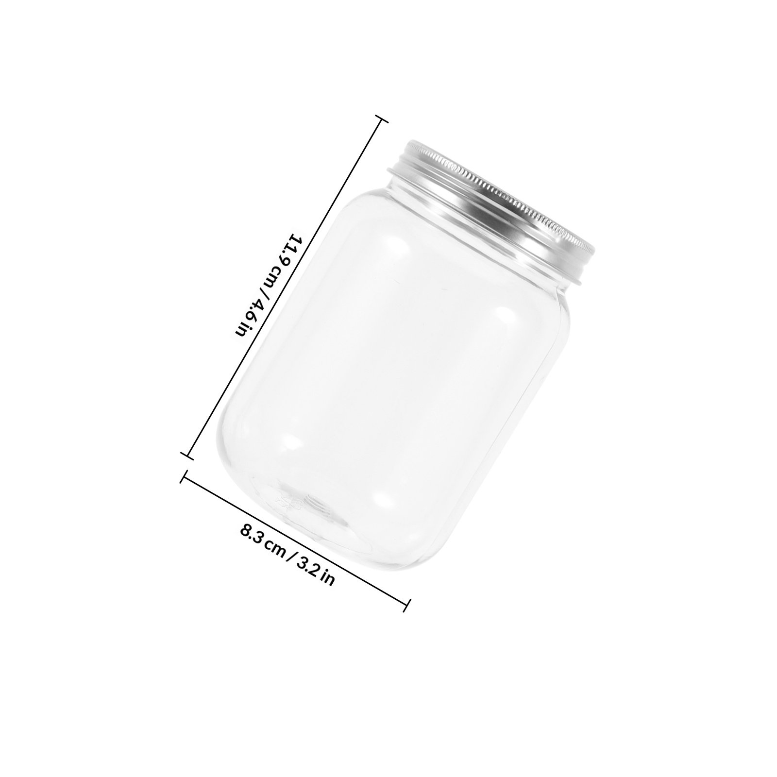 ขวดพลาสติกใส 4 ชิ้น พร้อมฝาปิด - Food Storage Jars Plastic บทวิจารณ์และราคา