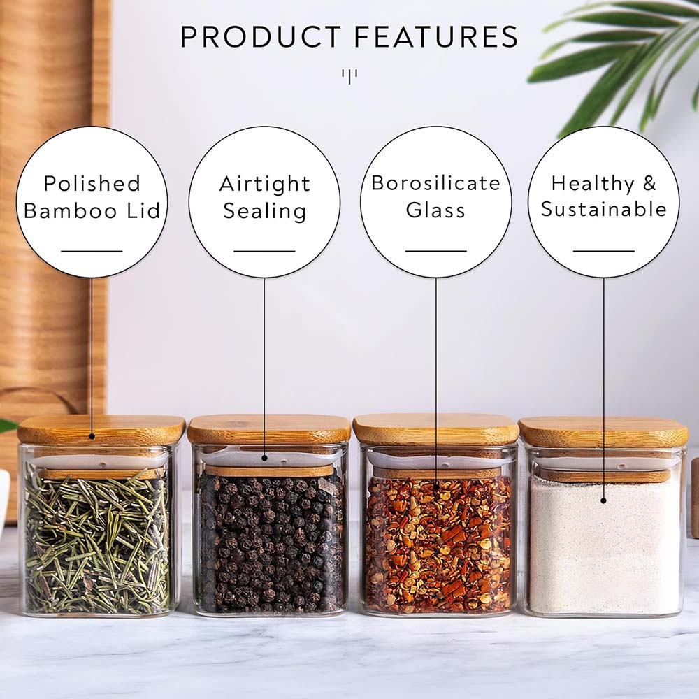 ชุดขวดโหลแก้วขนาด5ออนซ์พร้อมป้ - Food Storage Set Glass บทวิจารณ์และราคา