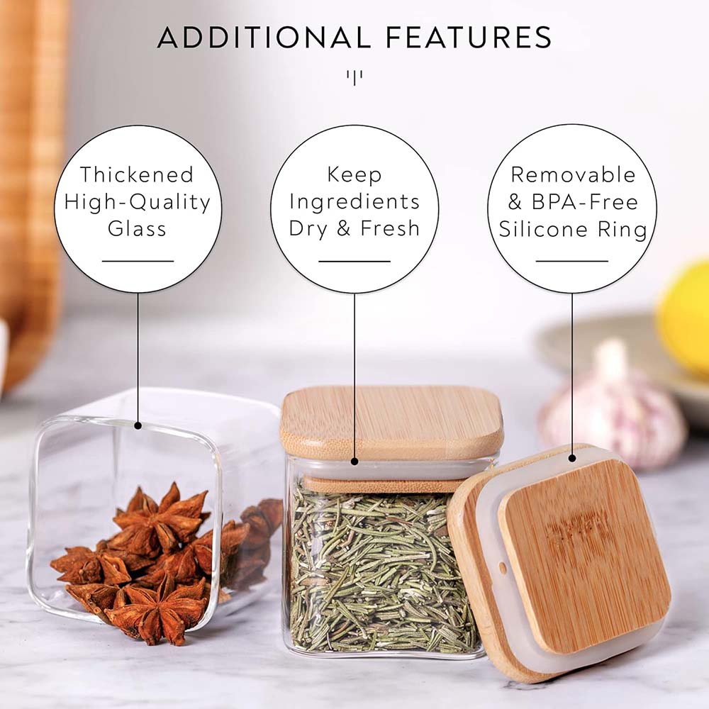 ชุดขวดโหลแก้วขนาด5ออนซ์พร้อมป้ - Food Storage Set Glass บทวิจารณ์และราคา