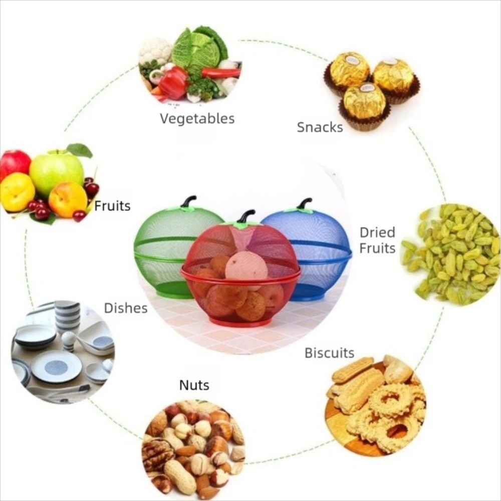 ตะกร้าผลไม้โลหะพร้อมฝาปิดตาข่า - Food Storage Net บทวิจารณ์และราคา