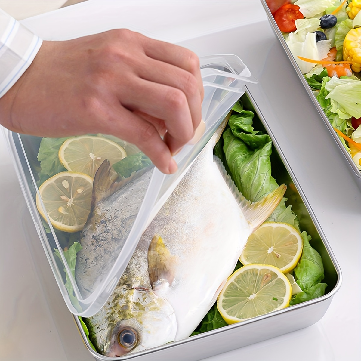 1-3 ชิ้น กล่องเก็บอาหารสแตนเลส - Food Storage No Pantry บทวิจารณ์และราคา