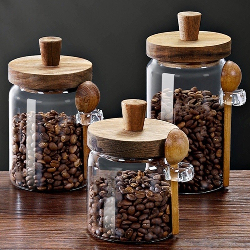 ชุดโหลแก้ว ABJI พร้อมฝาไม้และช - Food Storage Set Glass บทวิจารณ์และราคา