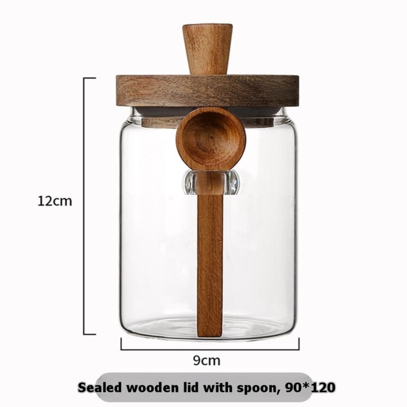 ชุดโหลแก้ว ABJI พร้อมฝาไม้และช - Food Storage Set Glass บทวิจารณ์และราคา