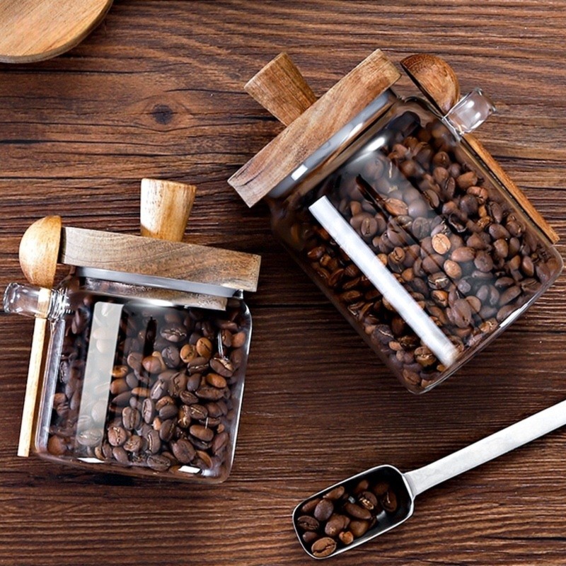 ชุดโหลแก้ว ABJI พร้อมฝาไม้และช - Food Storage Set Glass บทวิจารณ์และราคา