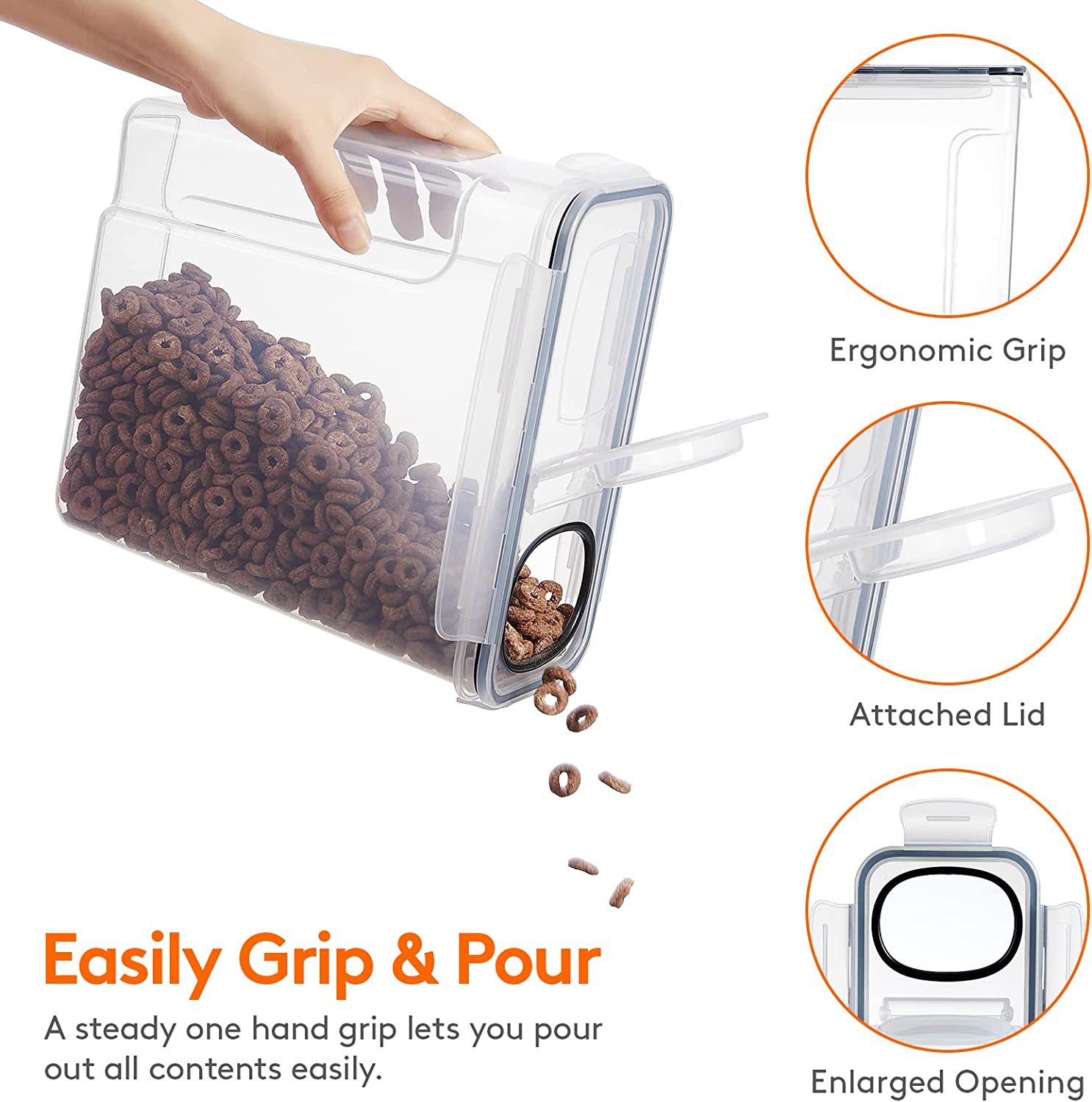 ชุดภาชนะเก็บธัญพืชขนาดใหญ่ (5  - Food Storage In Room บทวิจารณ์และราคา