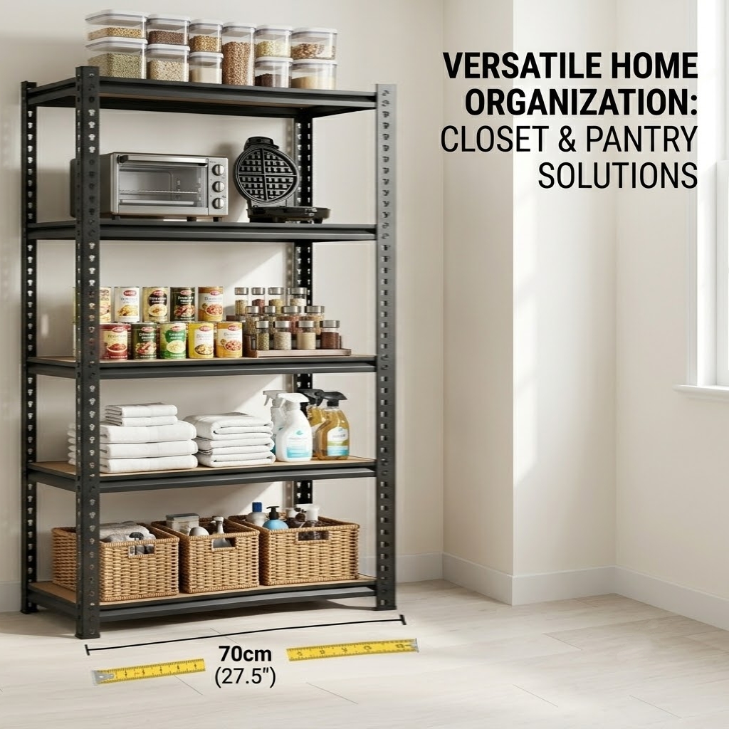 ชั้นวางของโลหะ 5 ชั้นแบบบาง ขน - Food Storage No Pantry บทวิจารณ์และราคา