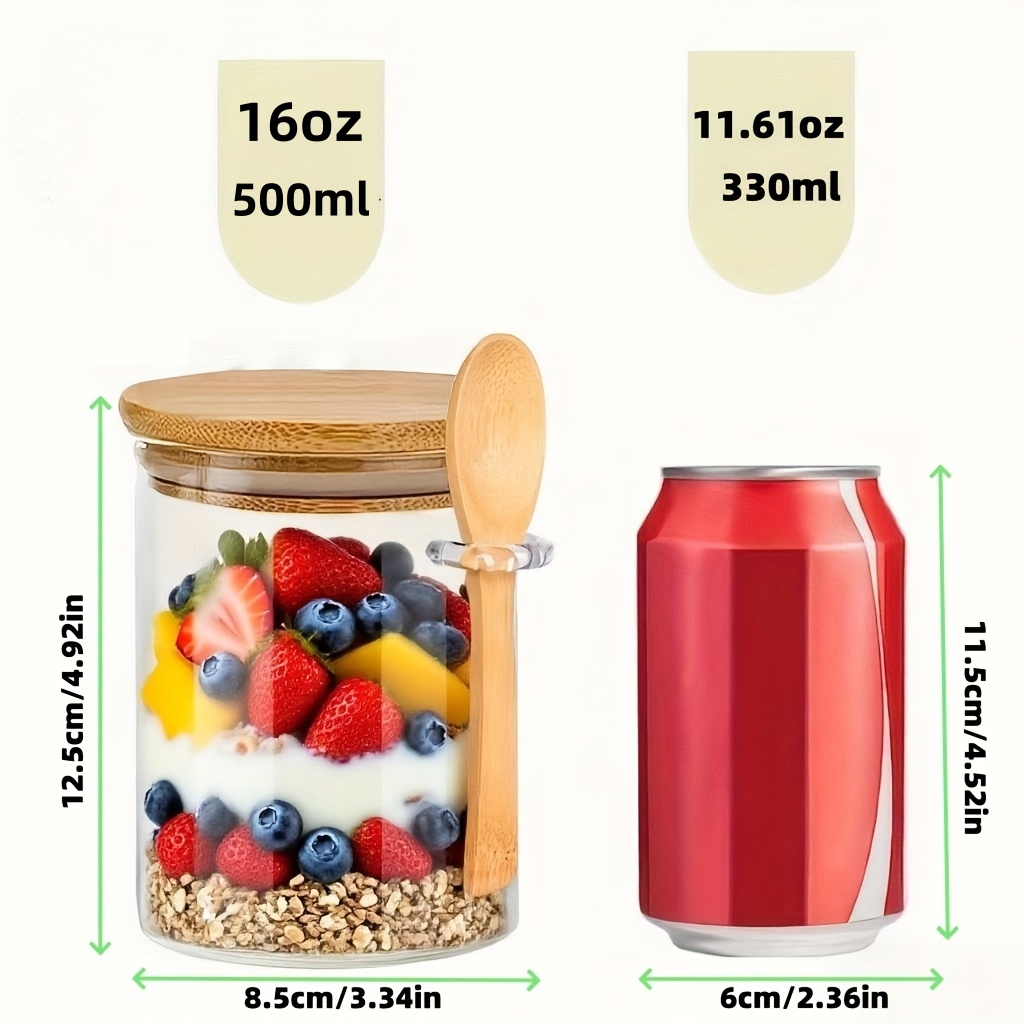 ชุดแก้วแก้วใสสำหรับใส่โอ๊ตมีล  - Food Storage Set Glass บทวิจารณ์และราคา