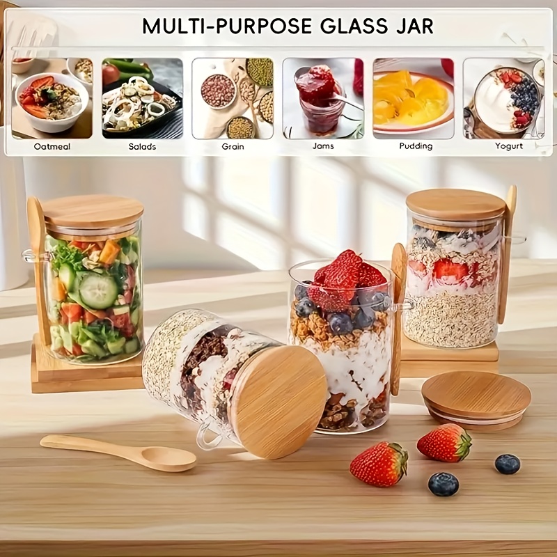ชุดแก้วแก้วใสสำหรับใส่โอ๊ตมีล  - Food Storage Set Glass บทวิจารณ์และราคา