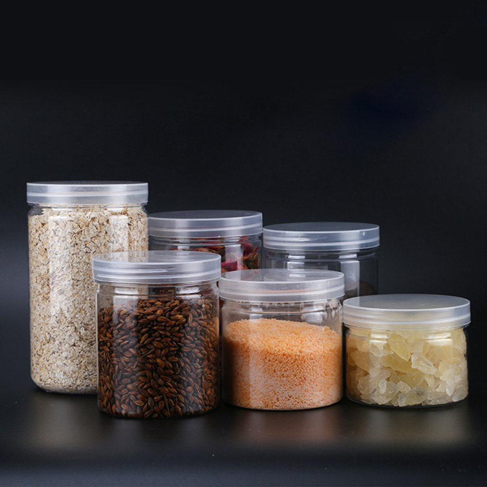 10 ชิ้น ขวดโหลพลาสติกใสคุณภาพส - Food Storage Jars Plastic บทวิจารณ์และราคา