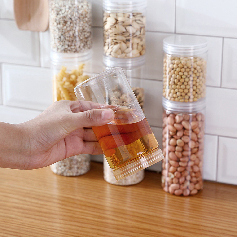 10 ชิ้น ขวดโหลพลาสติกใสคุณภาพส - Food Storage Jars Plastic บทวิจารณ์และราคา