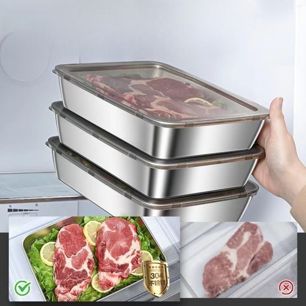 ถาดเสิร์ฟสแตนเลสเกรดอาหารพร้อม - Food Storage And Preservation บทวิจารณ์และราคา