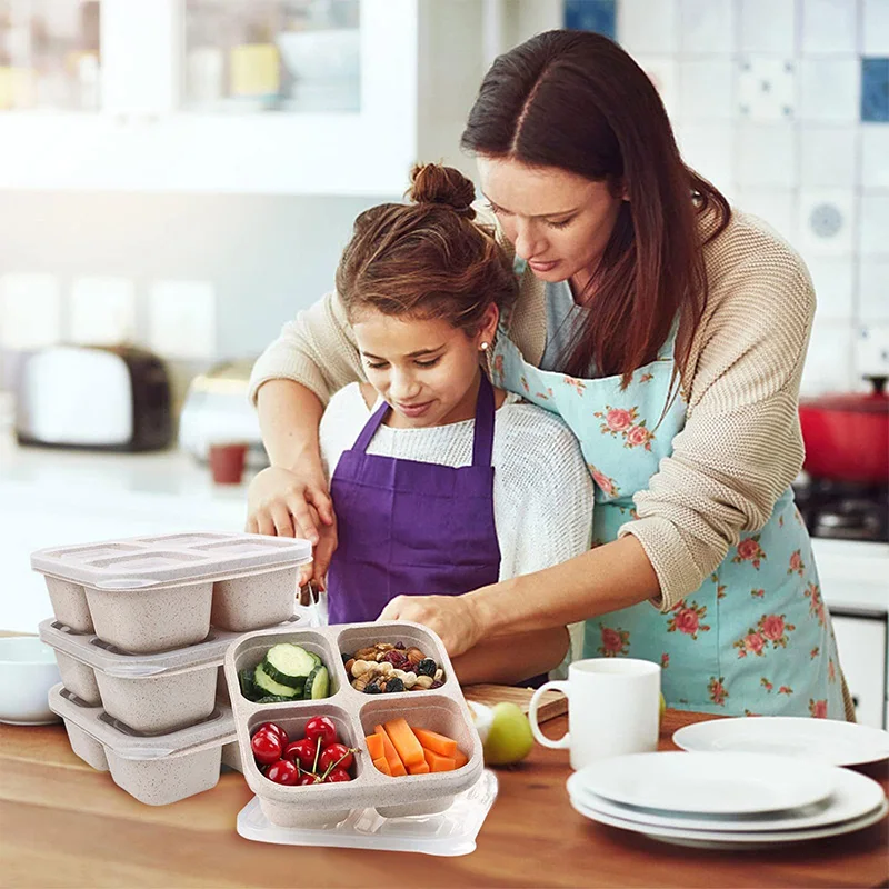 กล่องเก็บอาหาร4ช่องช่องใส่ตู้เ - Food Storage Vegetables บทวิจารณ์และราคา