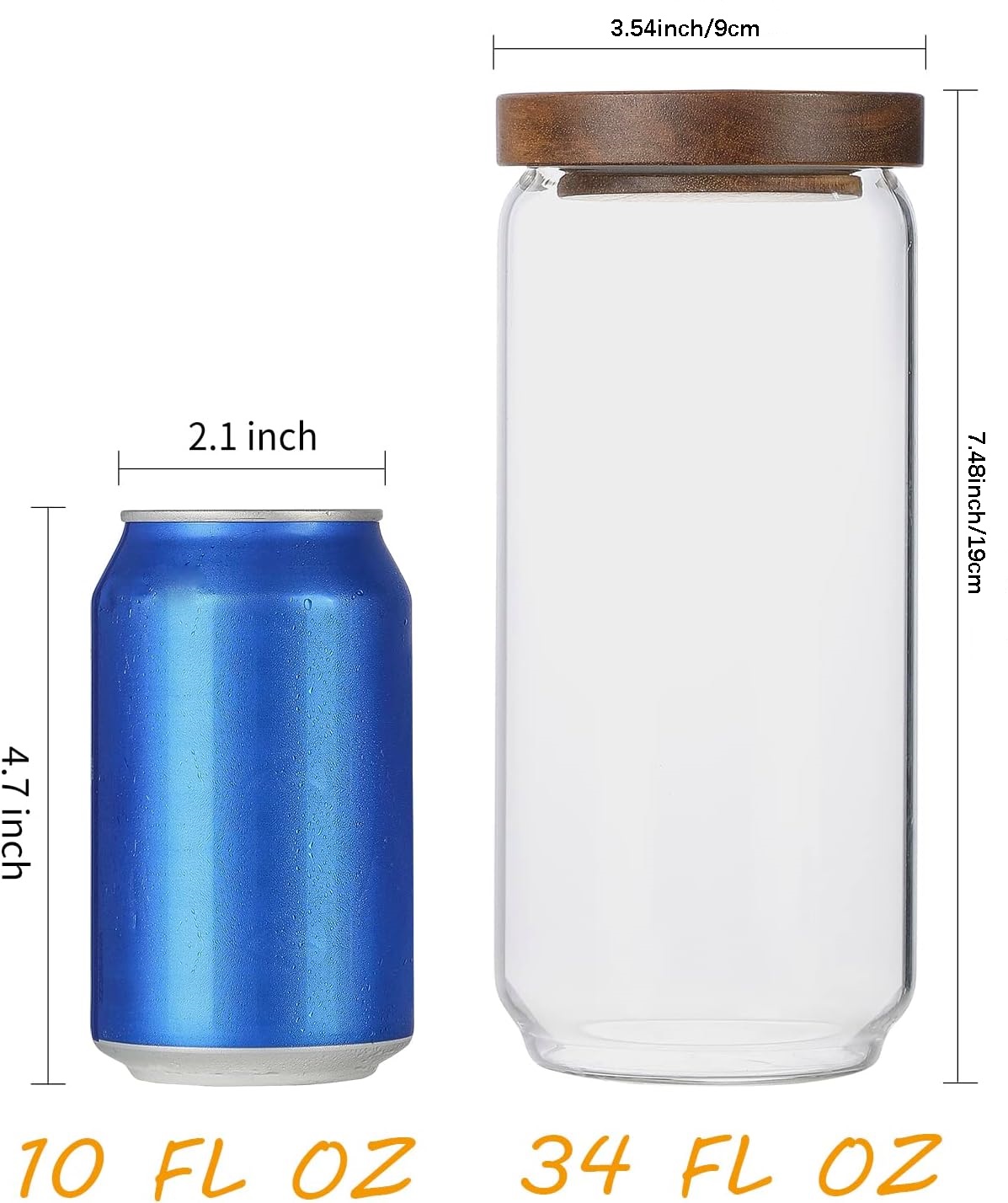 ชุดโหลแก้ว 4 ใบ ขนาด 34 ออนซ์  - Food Storage Set Glass บทวิจารณ์และราคา