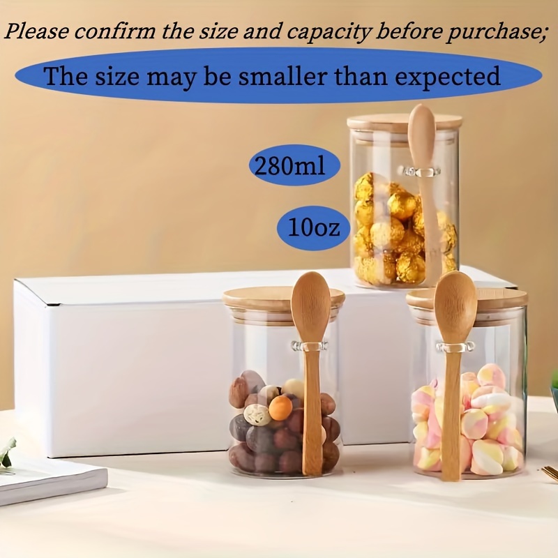 ขวดโหลใส่ขนม 280 มล. ขวดโหลใส่ - Food Storage Set Glass บทวิจารณ์และราคา