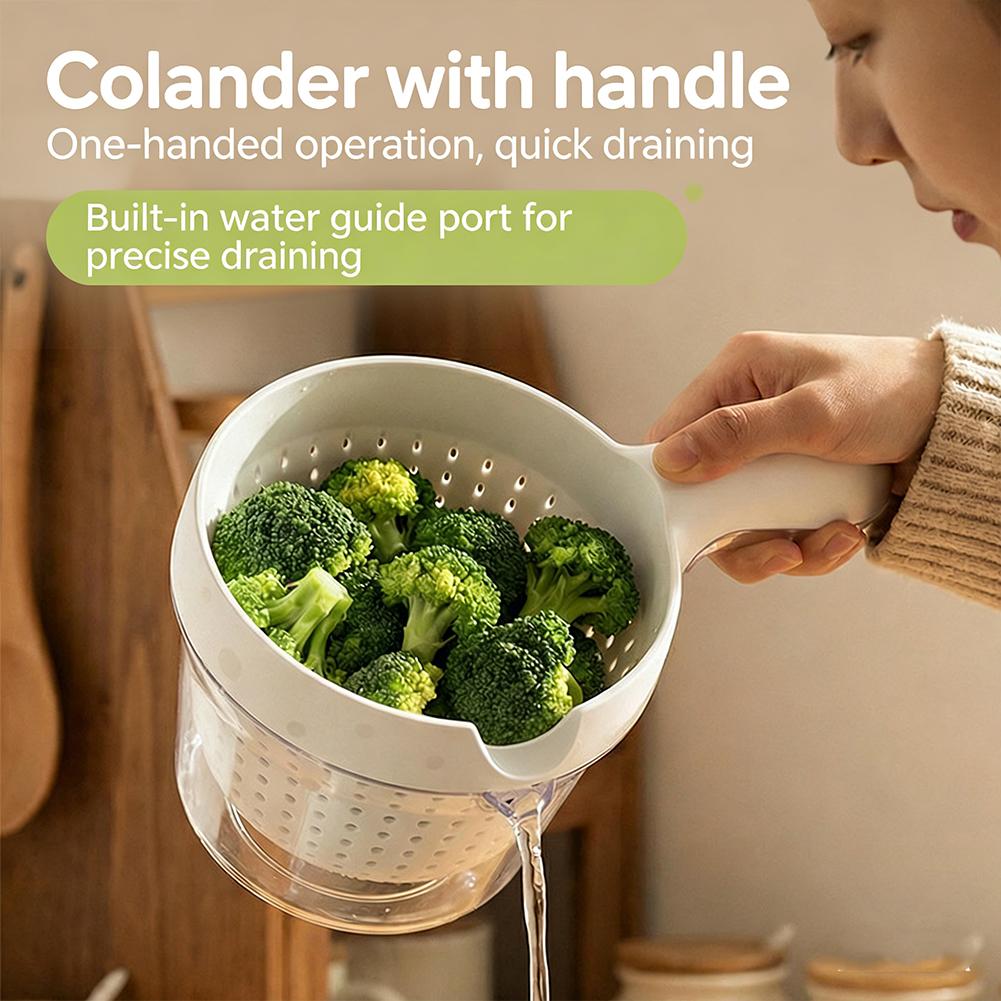 ตะกร้ากรองน้ำ 2 in 1 แบบมีหูจั - Food Storage Vegetables บทวิจารณ์และราคา