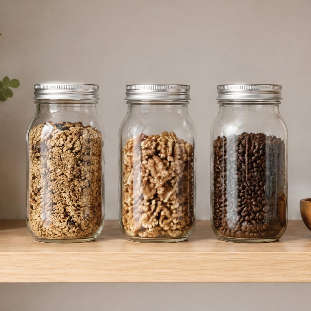 ขวดโหลแก้วพร้อมฝาปิด ภาชนะเก็บ - Food Storage No Pantry บทวิจารณ์และราคา